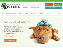 Tablet Screenshot of penvetcare.com.au